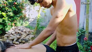 Desi yoga teacher fucks sexy 18 year student outdoors in full hindi audio