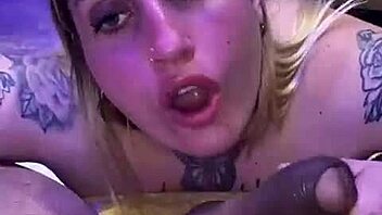 uh deepvane eats some pussy then deepthroats cock for facial cumshot in interracial handjob action