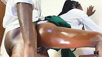 Quick Outdoor Fuck with Classmate Hints at Passionate Cowgirl Riding and Bent Over Action