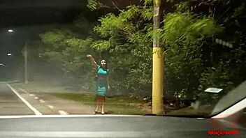 It was supposed to be just a ride, but naughty Drika Muniz started sucking me off until we hit a roadside motel