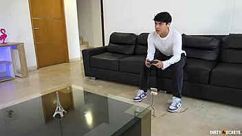 my friend plays video games while i enjoy time with her