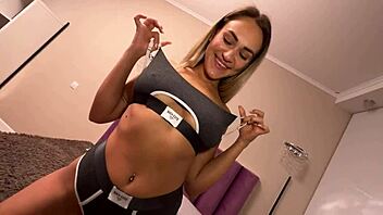 New bedroom rule with skinny petite amateur in roleplay