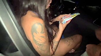 oh god, that brazilian crossdressing fucking in the car with natural tits and ass feels so intense