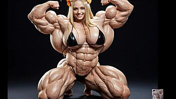 Abigails Muscle Growth Explodes In Pump Factory FMG AI Animation - What Happens Next?