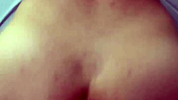 young wife lets cum on her belly during quick fucking session