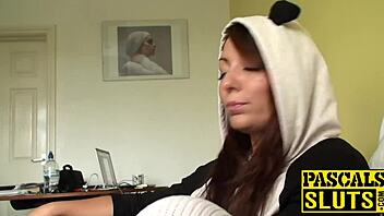 submissive uk brunette crystal feels intense domination from old man pascal's rough fucking