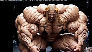 Abigails Muscle Growth Explodes In Pump Factory FMG AI Animation - What Happens Next?