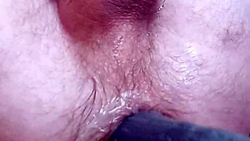 Big cock cums intensely from deep anal toy pounding