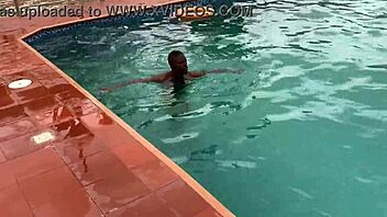 Whoa, after chilling at the pool I pounded that curvy bbw babe with oiled tits until massive cumshot exploded!