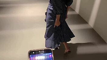 Risky Lovense Orgasm Control In Public Bar With Wet Pussy And Vibrator