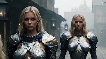 oh, check out this blonde in uniform from the seal's journey faction - the paladins, she said