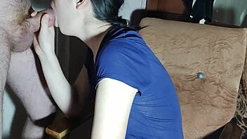 Oh damn, watch this asian girl bend over and work her tight pussy until she gets cum on lips!