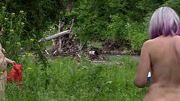 i feel so excited watching these big ass milfs in outdoor lesbian action with cunilingus and muff diving in nature compilation