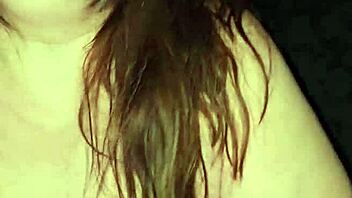 big white woman sits on object and makes moaning sounds