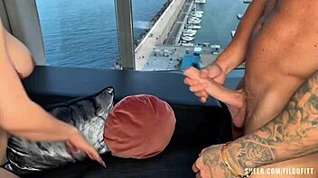 Stunning Spanish babe Aless got her wet pussy licked passionately then fucked doggystyle with choking and cumshot finale