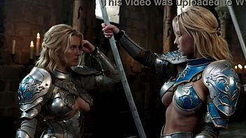 oh, check out this blonde in uniform from the seal's journey faction - the paladins, she said