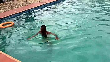 Whoa, after chilling at the pool I pounded that curvy bbw babe with oiled tits until massive cumshot exploded!