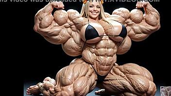 Abigails Muscle Growth Explodes In Pump Factory FMG AI Animation - What Happens Next?