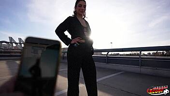 Fit Italian girl Lola Danger with small tits rides rough in doggystyle anal during hardcore casting pickup