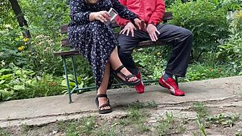 my mother-in-law's task is to bring me to climax with her curvy bbw body outdoors