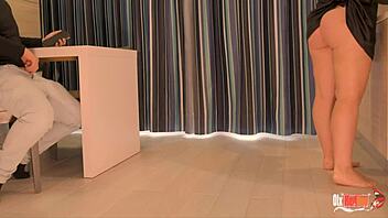 i feel so horny as big ass curvy latina fucking young guy in kitchen after seeing his monster cock