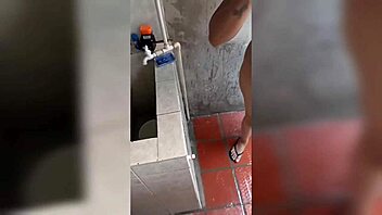 my canadian neighbor's taking a bath on the balcony with her incredible big tits and rich ass, this brunette goddess is a total slut ready for fucking if you're nearby