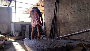 Skinny Thai teen in cosplay gets wild on the terrace with amateur Latina friend in reality scene.