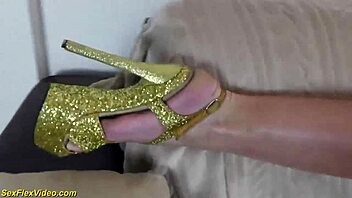 extreme sexy flexible contortionist suggests athletic blonde stretching legs in acrobatic russian moves