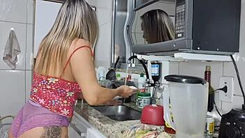 Wait, is this busty blonde milf with big clit ready for intense anal creampie from monster cock?