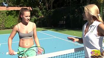 april brooks seduces blonde milf sarah vandella into dirty outdoor taboo licking and hardcore orgasm