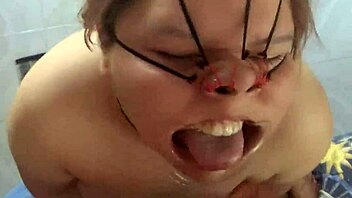 i tied her up and then covered her face and nose with my load