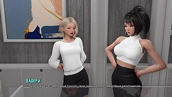 Slutty Girls Get Rough in Shop with Hairy Pussy Masturbation and Huge Cock Fucking