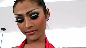 Beautiful Ladyboy Reveals Round Boobs Giant Cock