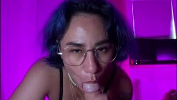 Pov milf with big tits fucked and cummed on her feet in sloppy blowjob fetish session