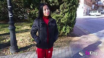 I feel so excited banging sweet Asian hottie Lore with her long hair and cute ass in hardcore casting session