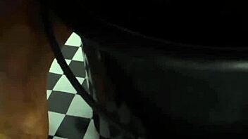 Dirty slutty maid in lingerie and thong pees indoor with hairy pussy exposed 😜 while panties get wet