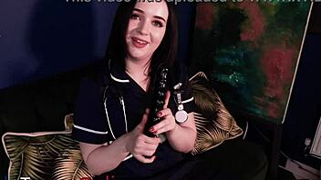 British Nurse Stretches Dripping Wet Pussy With Huge Fucking Machine In Hospital Roleplay