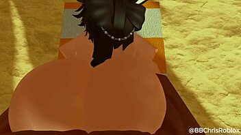 Black Bull Pounds Femboy Bunny Hard In Doggystyle Roblox Action With Spanish Subs!