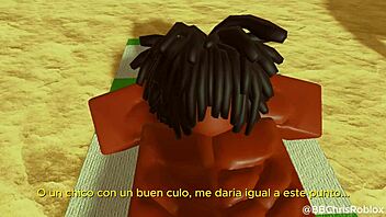Black Bull Pounds Femboy Bunny Hard In Doggystyle Roblox Action With Spanish Subs!