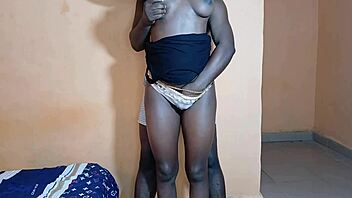 ebony teen 18+ keeps returning for more tight pussy panty action with girlfriend