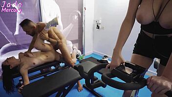 Who knew watching the trainer fuck our athletic friend in yoga pants outdoors would be so thrilling?