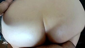 Colombian BBW slut gives deepthroat blowjob then doggystyle pussy fucking with big ass shaking.