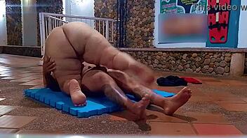 watch this horny stepmom with big ass and natural tits riding her stepsons teacher outdoors