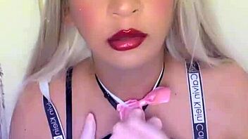 a transsexual beauty releases milk from her enticing tits