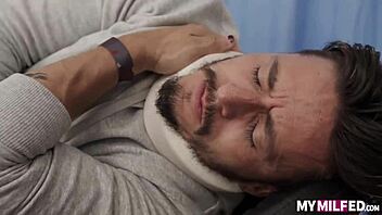 Hot horny milf sluts Jenna Starr Melony Melons fun at the physio.