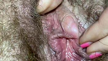 Oh wow, look at this extreme close-up of my big clit and hairy pussy edging with a vibrator until I get so wet
