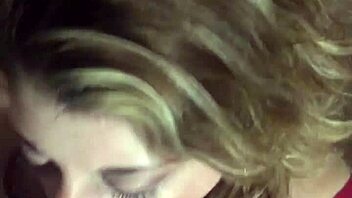 Hot milf eagerly sucking her husband's throbbing cock