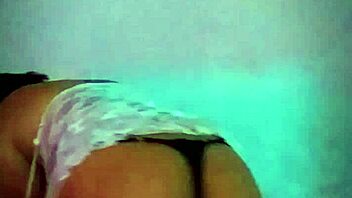 Latina amateur uses dildo on big natural tits and ass in homemade solo.