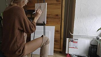 painting a delicate flower in a calm narrative style