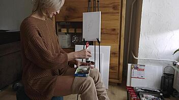 painting a delicate flower in a calm narrative style